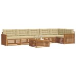 vidaXL Ensemble de canapés d'extérieur 7 Pièces Naturel et Beige