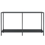 vidaXL Table console Noir 140x35x75 5 cm Verre trempé