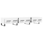 vidaXL Meuble TV blanc 150x36x30 cm bois d'ingénierie