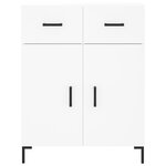 vidaXL Buffet haut Blanc 69 5x34x180 cm Bois d'ingénierie