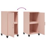vidaXL Buffet rose 36x39x72 cm acier laminé à froid