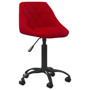 vidaXL Chaise de bureau Rouge bordeaux Velours