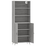 vidaXL Buffet haut Sonoma gris 69 5x34x180 cm Bois d'ingénierie