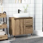 vidaXL Armoire de salle de bain chêne artisanal bois d'ingénierie