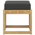 vidaXL Banc de Jardin Blanc 43 x 43 x 45 cm Bois d'Acacia Massif