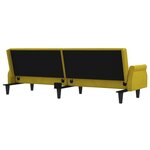 vidaXL Canapé-lit avec accoudoirs jaune velours