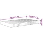 vidaXL Matelas en mousse moyennement doux 120x200 cm