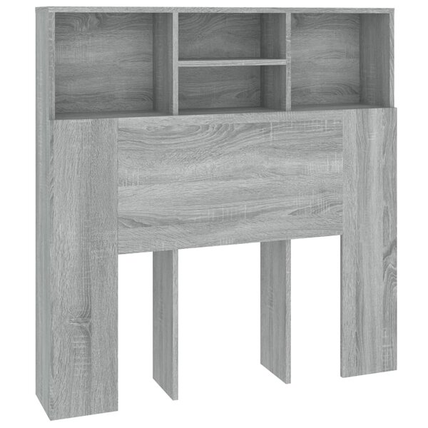 vidaXL Armoire de tête de lit Sonoma gris 100x19x103 5 cm
