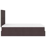 VidaXL Cadre de lit ottoman avec matelas marron foncé 120x190 cm tissu