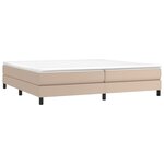 vidaXL Sommier à lattes de lit avec matelas Cappuccino 200x200 cm