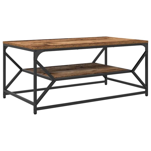 vidaXL Table basse Bois Ancien 90 x 50 x 40 cm