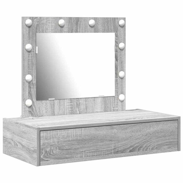 vidaXL Table de Toilette Gris 83 x 40 x 70 cm Bois d'ingénierie