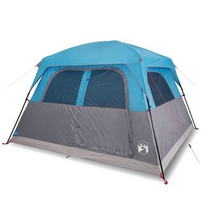 vidaXL Tente de cabine familiale 6 personnes bleu imperméable