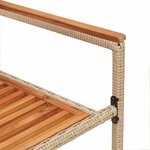vidaXL Chaises empilables de jardin 2 pc Marron et beige