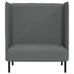 vidaXL Canapé à Haut Dossier Gris foncé 109 x 56 x 121 cm tissu