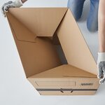 Pack and Move - Lot 20 cartons déménagement automatique - 60 x 50 x 40 cm - Poignées renforcées