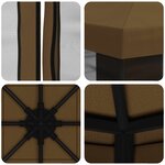 vidaXL Abri de jardin avec parois 3 x 3 m Taupe Polyester et Acier