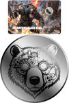 Monnaie STEAMPUNK BLACK BEAR 1/1000 Oz Platine 12$ Liberia 2026