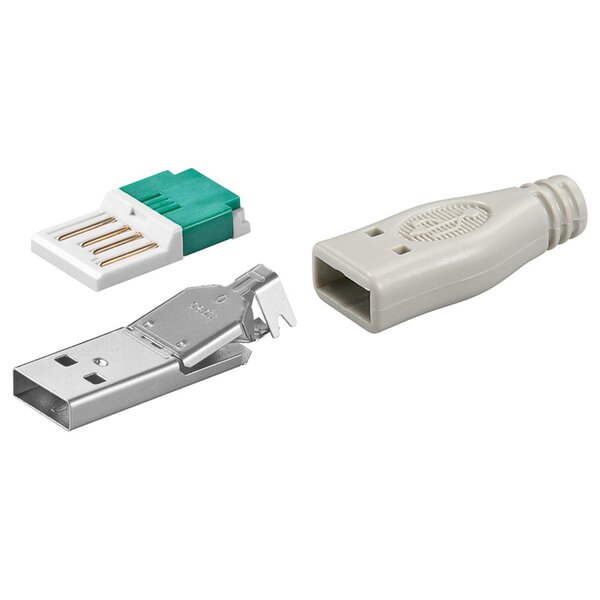 Embout à monter USB A Mâle Sans outils GOOBAY