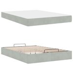 vidaXL Cadre de lit avec matelas Gris clair 140 x 200 cm Velours