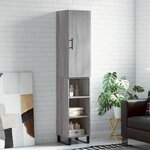 vidaXL Buffet haut Sonoma gris 34 5x34x180 cm Bois d'ingénierie