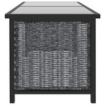 vidaXL Salon de jardin 9 Pièces avec coussins Résine tressée Anthracite