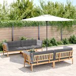 vidaXL Salon palette de jardin avec coussins 5Pièces bois d'acacia massif