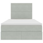 vidaXL Lit avec rangement et LED Gris clair 120 x 200 cm Velours