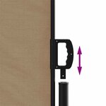 vidaXL Auvent latéral rétractable taupe 117x300 cm