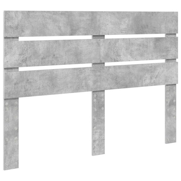 vidaXL Tête de lit Gris béton 140 cm Bois d'ingénierie
