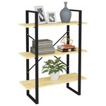 vidaXL Bibliothèque à 3 niveaux 80x30x105 cm Bois de pin massif