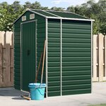 vidaXL Abri de jardin vert 191x130x198 cm acier galvanisé