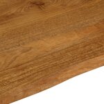 vidaXL Dessus de table 110x80x3 8 cm bord vivant bois massif manguier