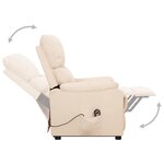 vidaXL Fauteuil Crème Tissu