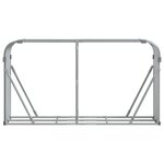 vidaXL Porte-bûches gris clair 180x45x100 cm acier galvanisé