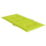 vidaXL Coussins de chaise de jardin à dossier bas lot de 6 vert vif