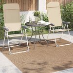vidaXL Tapis de surface Carré HUARTE Naturel 120 x 120 cm Polyester