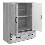 vidaXL Buffet Sonoma gris 66 x 34 5 x 92 cm Bois d'ingénierie