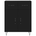 vidaXL Buffet noir 69 5x34x90 cm bois d'ingénierie