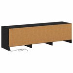 vidaXL Armoire TV avec LEDs avec tiroir Chêne noir 140 x 34 x 40 cm