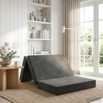 vidaXL Canapé-lit pliable 80 x 67 x 45 cm Gris foncé