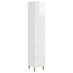 vidaXL Ensemble de Meubles 2 Pièces Blanc brillant 33 x 34 5 x 90 cm
