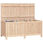 vidaXL Boîte de rangement de jardin 147x68x64 cm Bois massif de pin