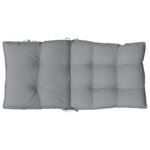 vidaXL Coussins de chaise à dossier bas lot de 2 gris tissu oxford