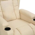 vidaXL Fauteuil Crème Tissu