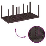 vidaXL Table de jardin pour repas Marron 200 x 100 x 73 cm polyrotin