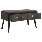 vidaXL Table basse Gris 80x40x46 cm Velours