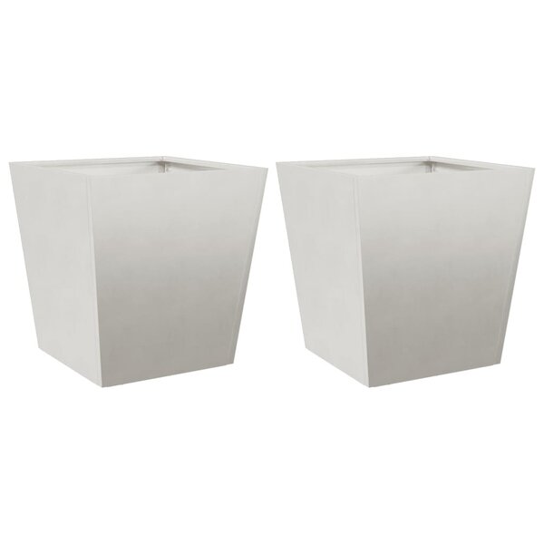 vidaXL Jardinières 2 Pièces 40x40x40 cm acier inoxydable