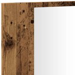 vidaXL Armoire à miroir LED vieux bois 90x12x45 cm bois d'ingénierie