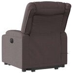 vidaXL Fauteuil inclinable de massage électrique Marron foncé Tissu